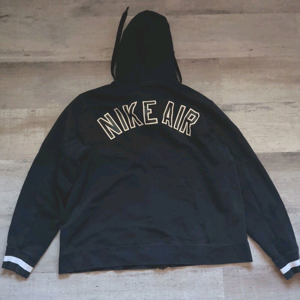 Nike Air Hoodie Mens Sz XL Full Zip Arched Block Lettering Spell Out CN9117-010